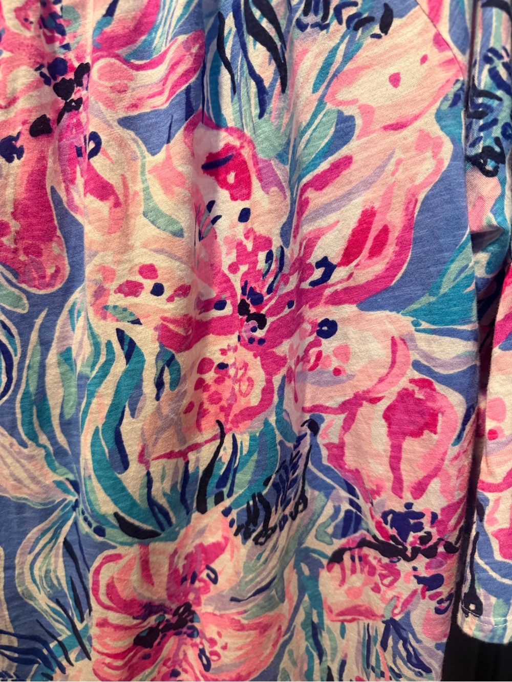 Lilly Pulitzer Pink & Blue Floral Tunic - Picture 6 of 6